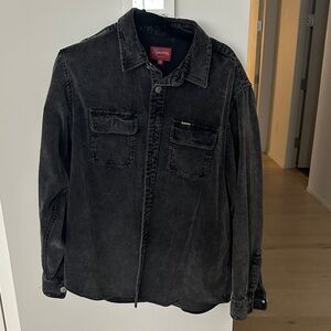 Men’s grey supreme cord shirt- medium